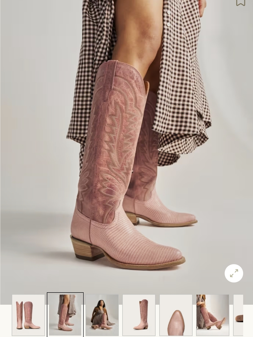 Tecovas Abby Pink Lizard Frost 9 - Sold Out